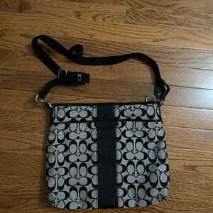 Coach Black and Gray Crossbody Bag